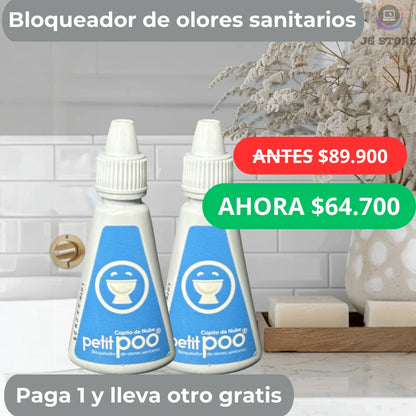 Poofy® Bloqueador de olores sanitarios 2x1