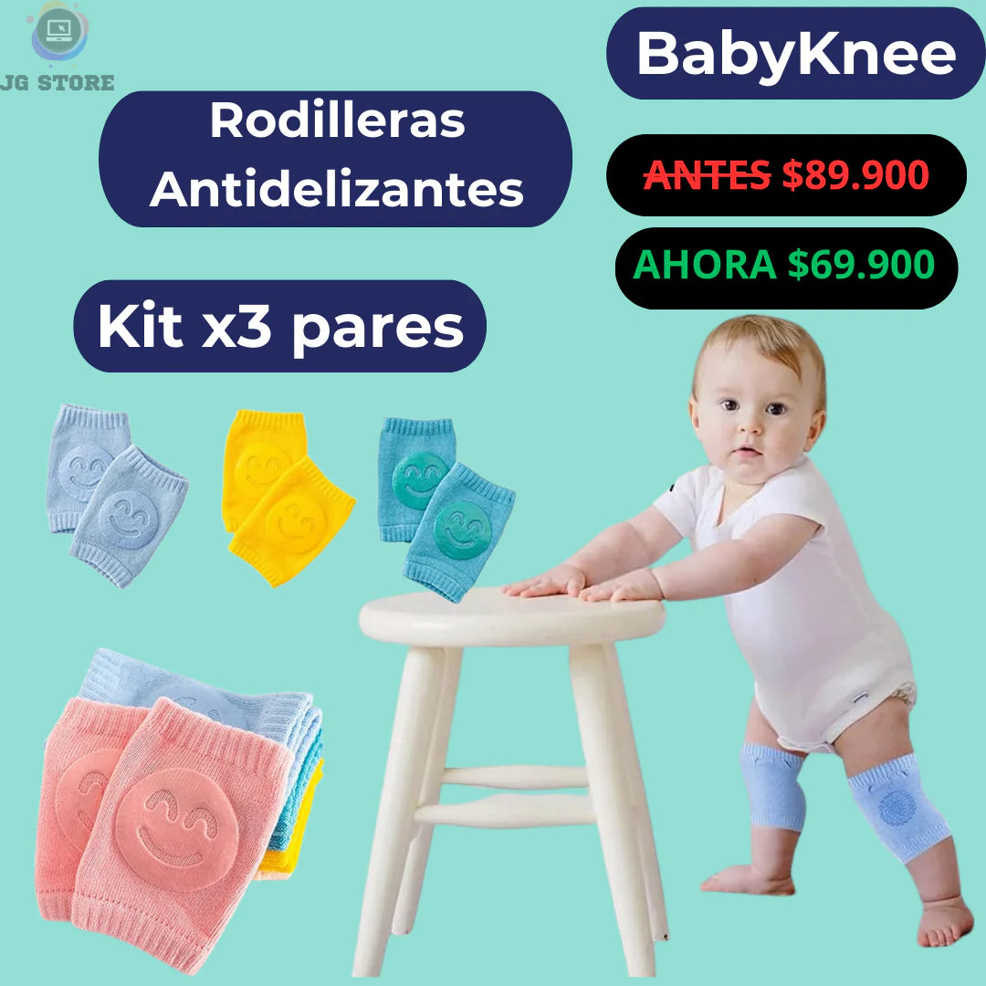 BabyKnee™ Kit x3 Rodilleras Antideslizantes Para Bebé