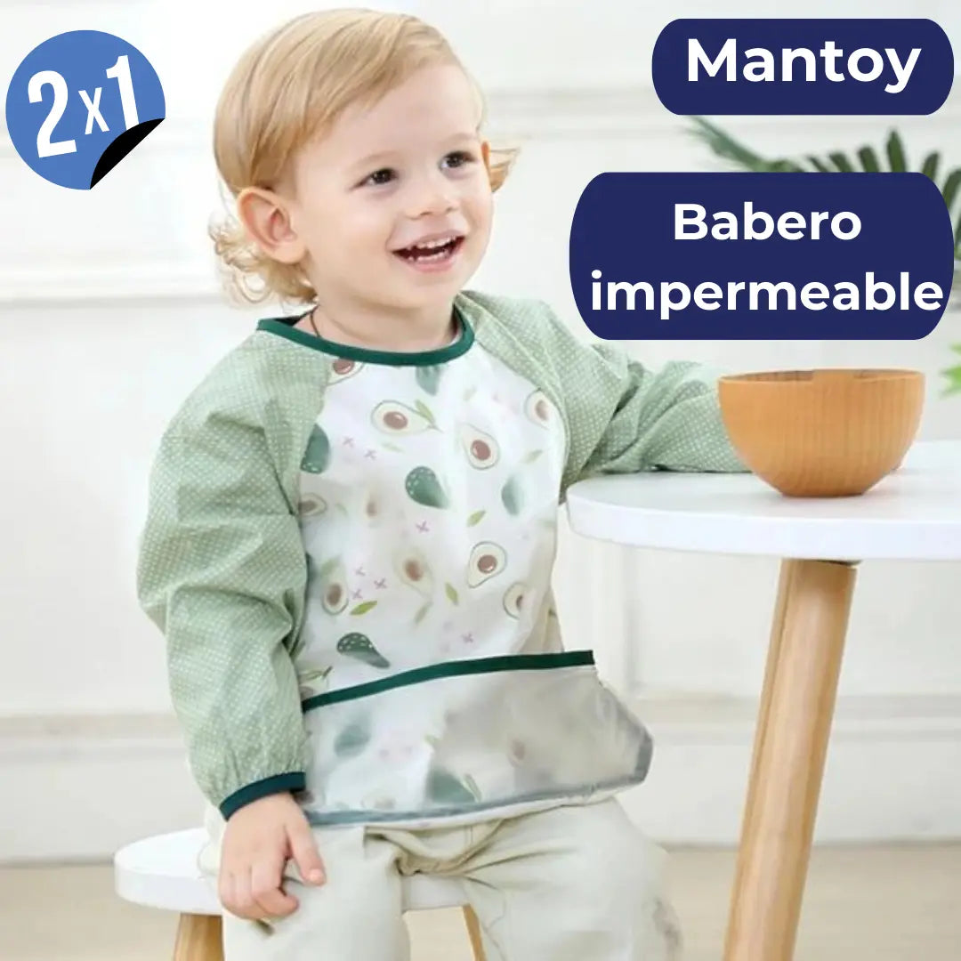 Mantoy® Babero Impermeable Con Mangas 2x1