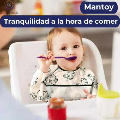 Mantoy® Kit x3 Babero Impermeable Con Mangas